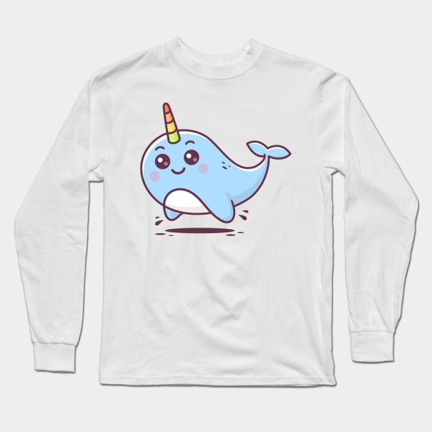 Narwhal Long Sleeve T-Shirt by zoljo